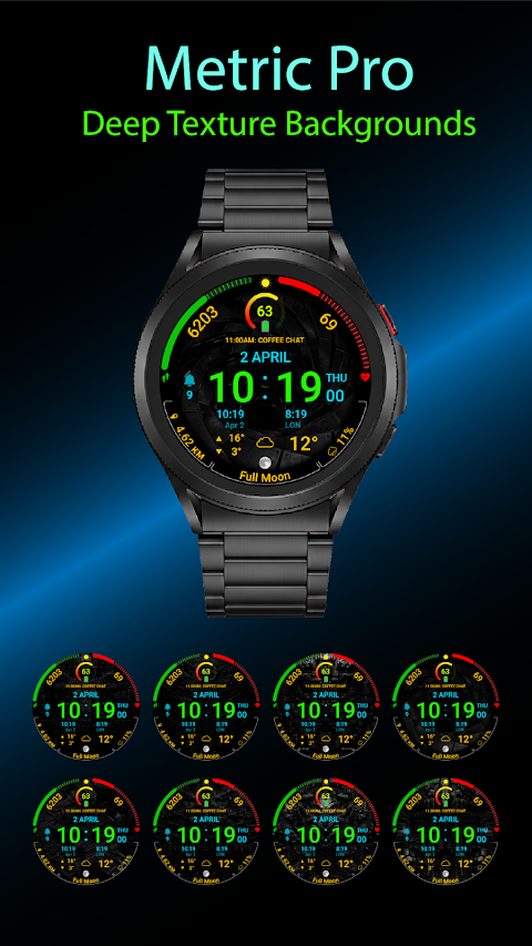 Metric Pro: Watch Face Wear OS screenshot