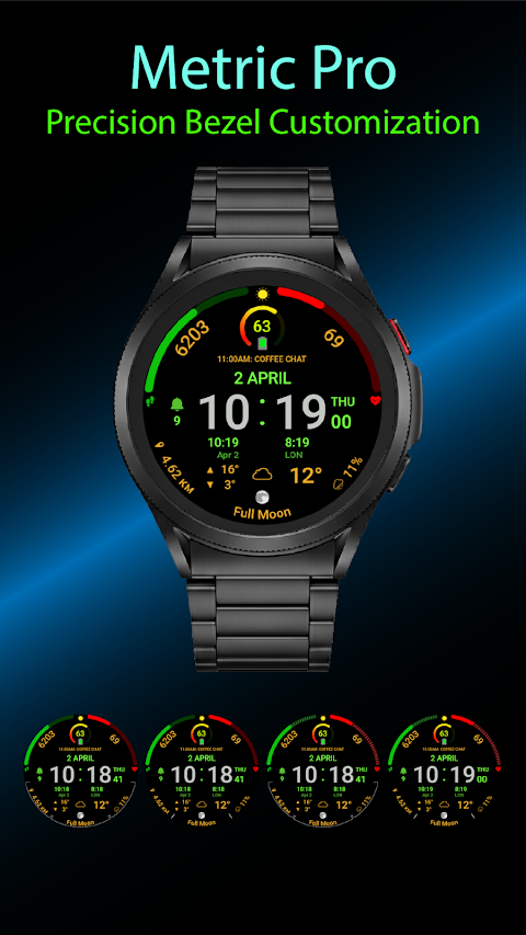 Metric Pro: Watch Face Wear OS screenshot