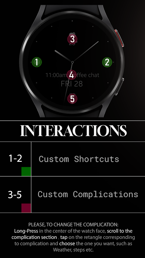 Minimal Black v27 watch face screenshot