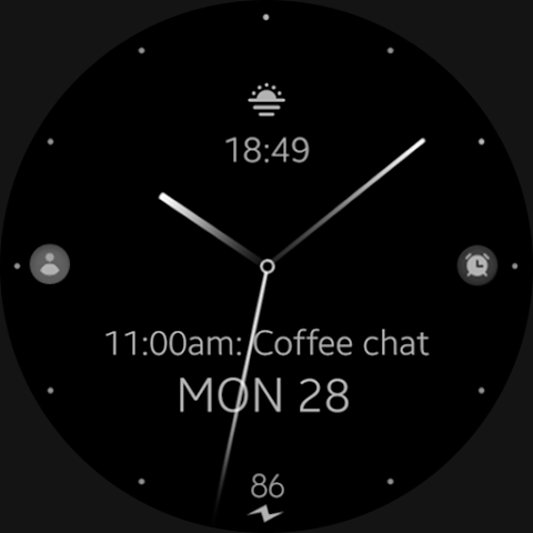 Minimal Black v27 watch face screenshot