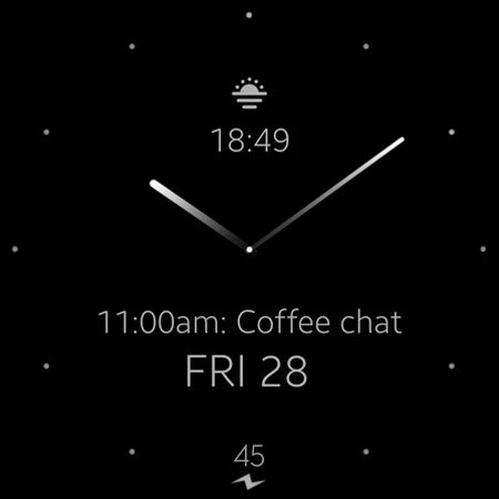 Minimal Black v27 watch face screenshot