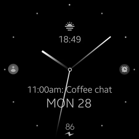 Minimal Black v27 watch face screenshot