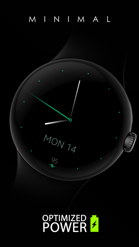 Minimal Black v27 watch face screenshot