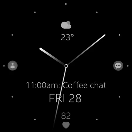 Minimal Black v27 watch face screenshot