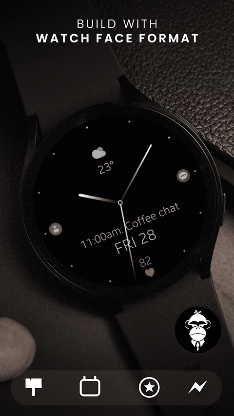 Minimal Black v27 watch face screenshot