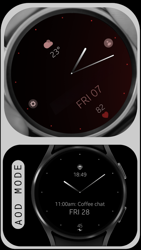 Minimal Black v27 watch face screenshot