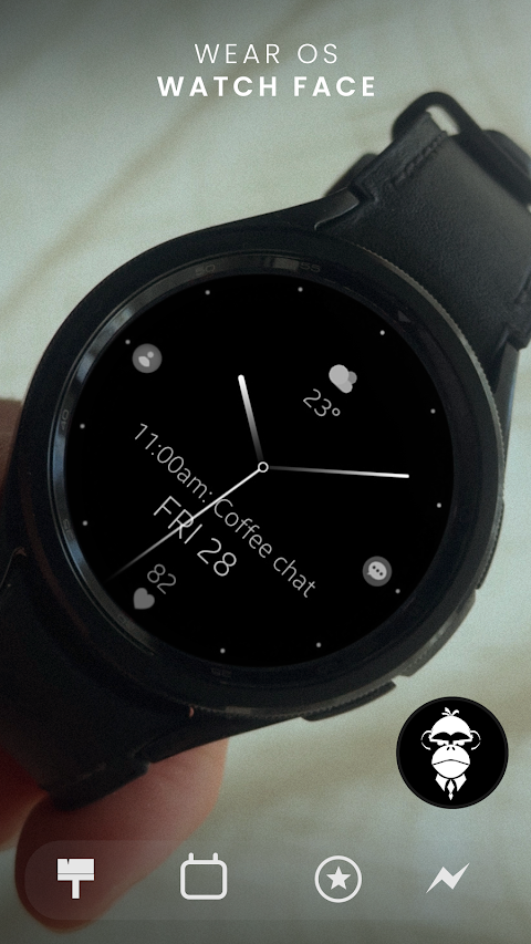 Minimal Black v27 watch face screenshot