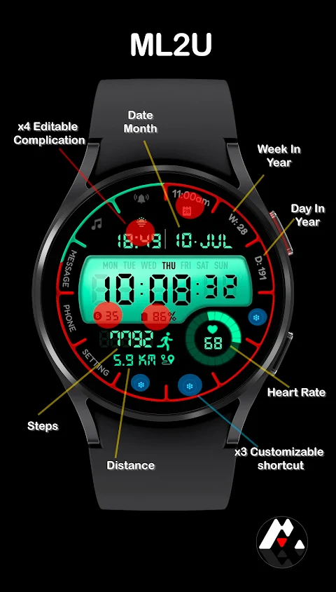 ML2U 162 Watch Face screenshot