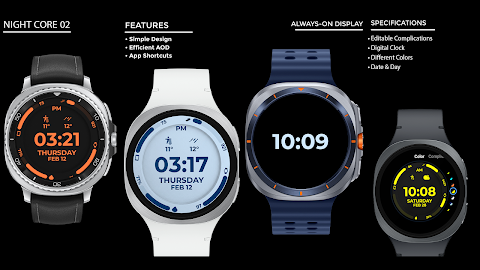 Night Core 02 Digital Watch screenshot