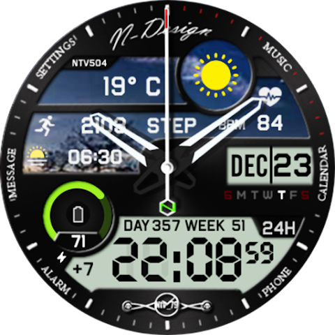 Ntv504 – N Design watch face screenshot