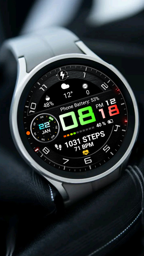Color Digital WearOS NTV68 screenshot