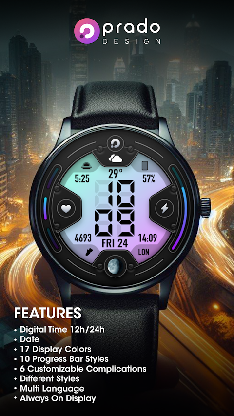 P001 Digital Watch Face screenshot