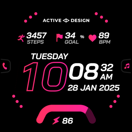 Rush: Digital Watch Face screenshot