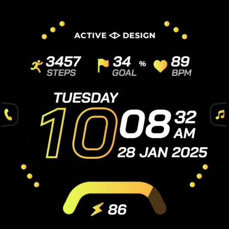Rush: Digital Watch Face screenshot