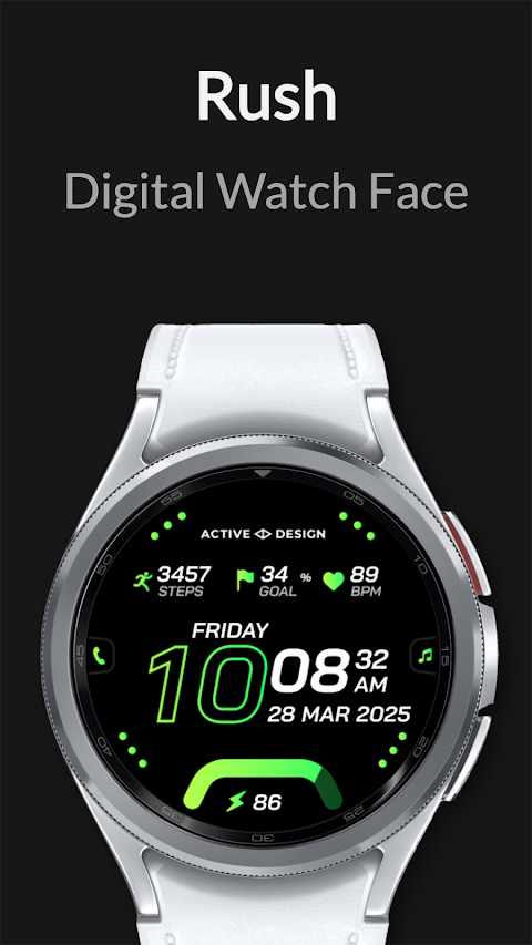 Rush: Digital Watch Face screenshot