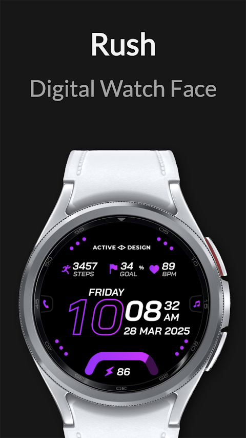 Rush: Digital Watch Face screenshot