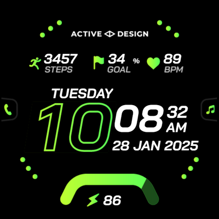 Rush: Digital Watch Face screenshot