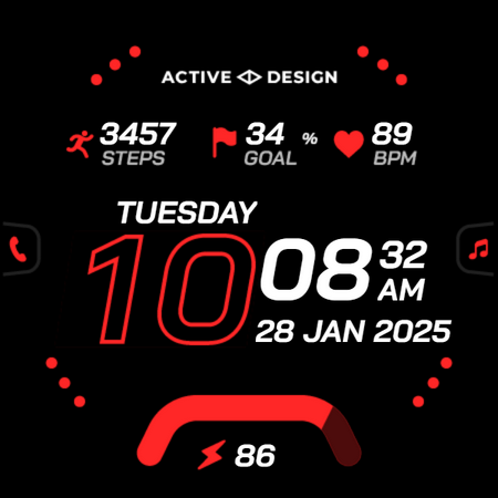 Rush: Digital Watch Face screenshot