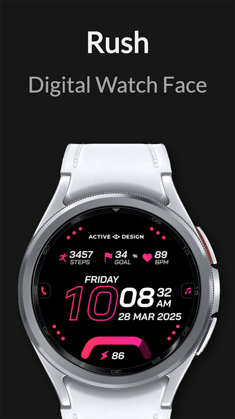 Rush: Digital Watch Face screenshot