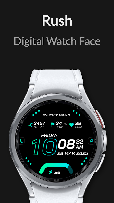 Rush: Digital Watch Face screenshot