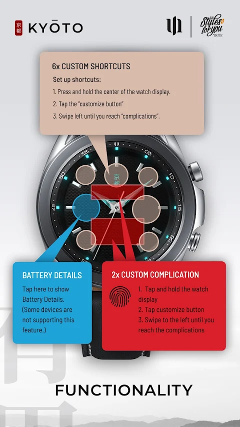 S4U Kyoto realistic watch face screenshot
