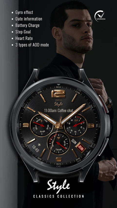 Voron STYLE Analog Watch Face screenshot