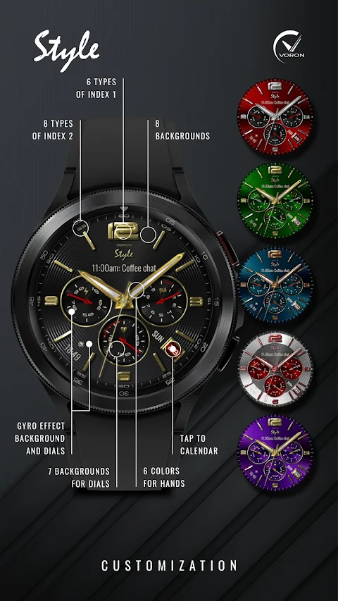 Voron STYLE Analog Watch Face screenshot