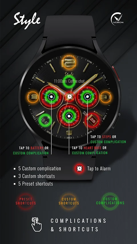 Voron STYLE Analog Watch Face screenshot