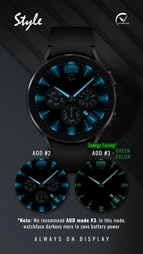 Voron STYLE Analog Watch Face screenshot
