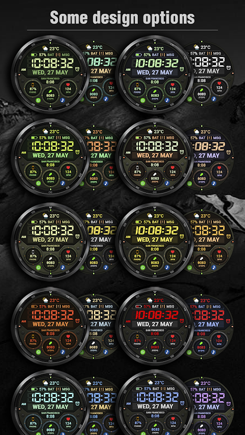 WFP 354 Tactical Watch face screenshot