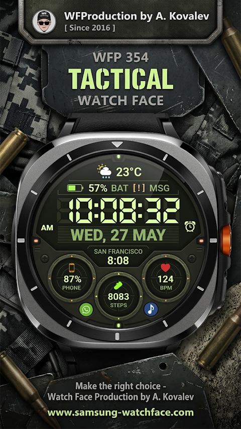 WFP 354 Tactical Watch face screenshot