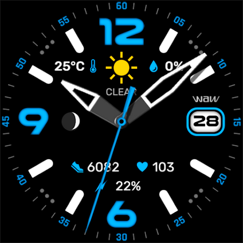 WAW025 Posh Tech Watch Face screenshot