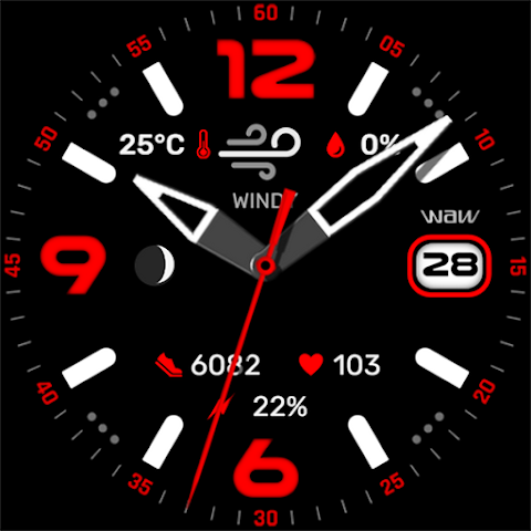 WAW025 Posh Tech Watch Face screenshot