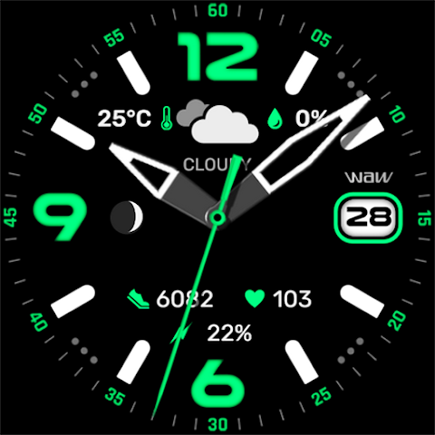 WAW025 Posh Tech Watch Face screenshot