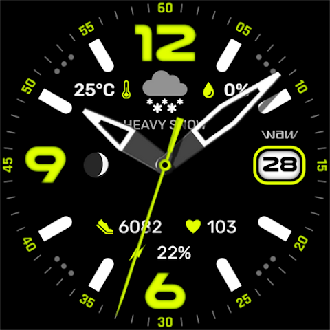 WAW025 Posh Tech Watch Face screenshot