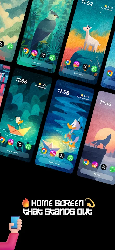 Luna Walls – Gouache Wallpaper screenshot