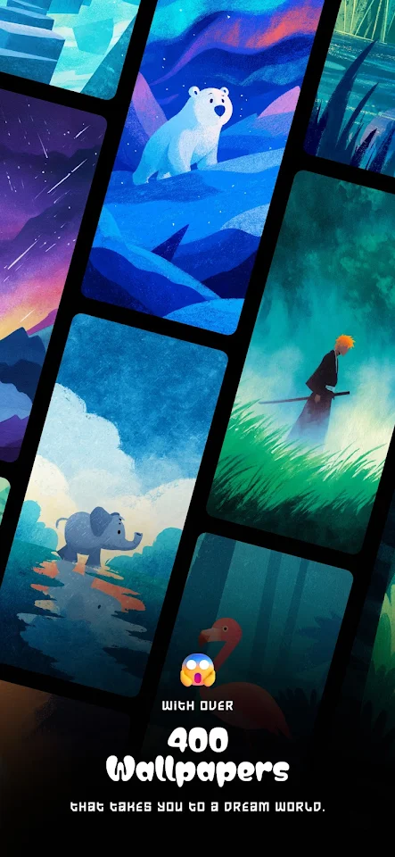 Luna Walls – Gouache Wallpaper screenshot