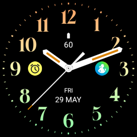 Orange Tosca Analog Watch Face screenshot