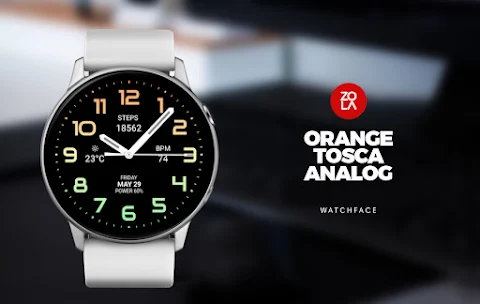Orange Tosca Analog Watch Face screenshot