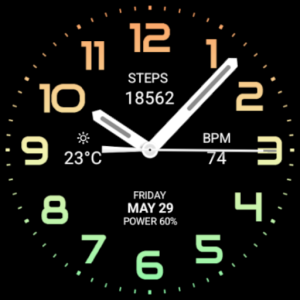 Orange Tosca Analog Watch Face