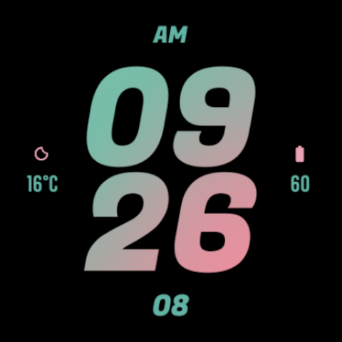 Pastel Bold Watch Face screenshot