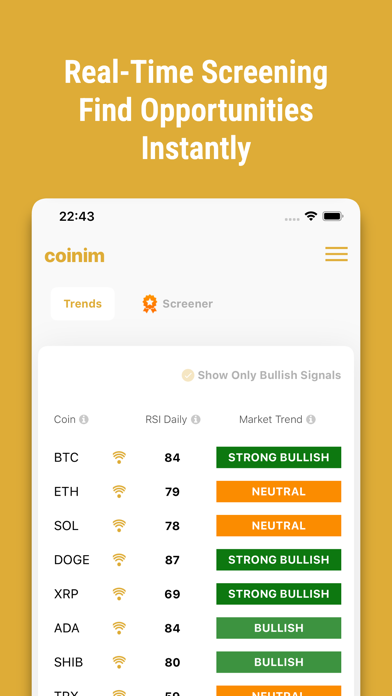 Coinim Trend, News, RSI Alerts screenshot