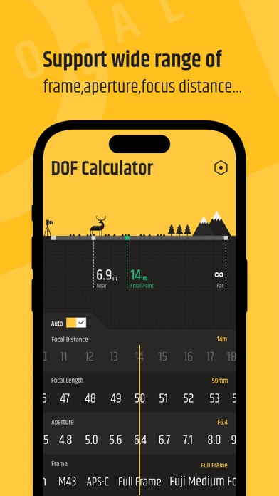 DoF: Depth of Field Calculator screenshot