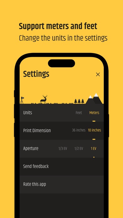 DoF: Depth of Field Calculator screenshot