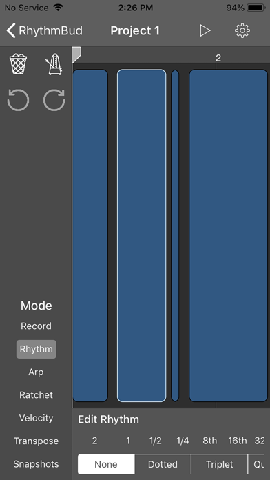 RhythmBud – AUv3 MIDI FX screenshot