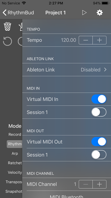 RhythmBud – AUv3 MIDI FX screenshot