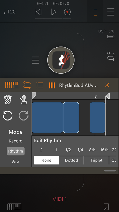RhythmBud – AUv3 MIDI FX screenshot