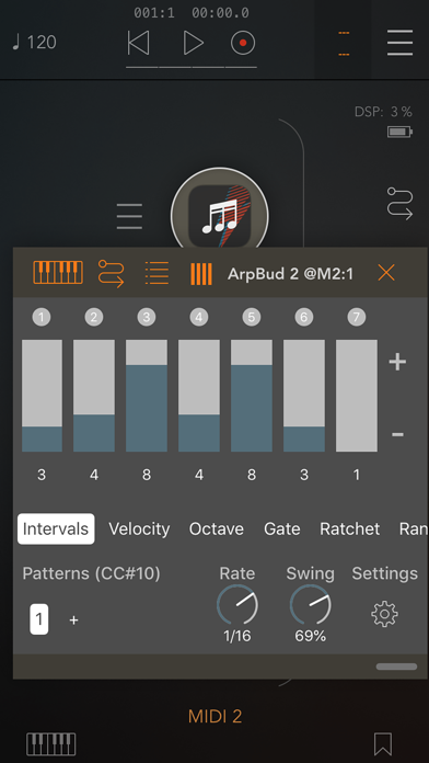 ArpBud 2 AUv3 MIDI Arpeggiator screenshot