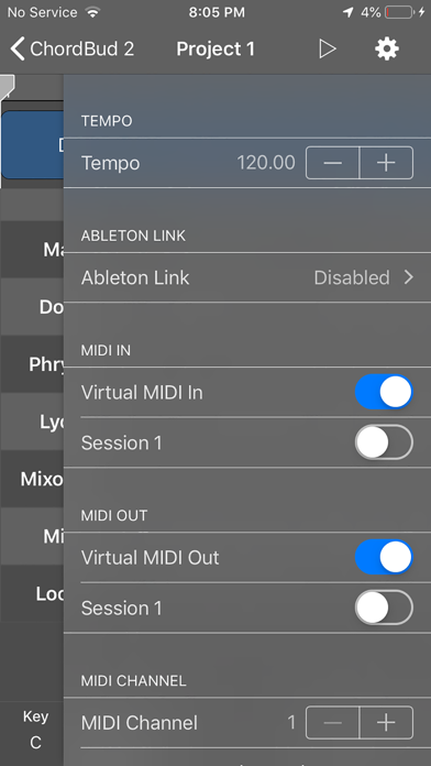 ChordBud 2 AUv3 MIDI Sequencer screenshot