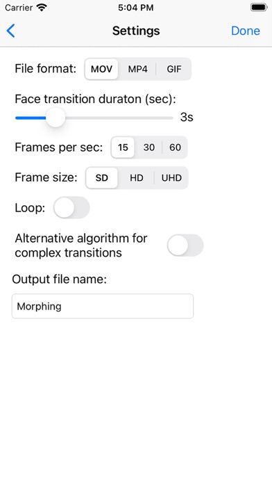 Face Video Morph Animator HD screenshot